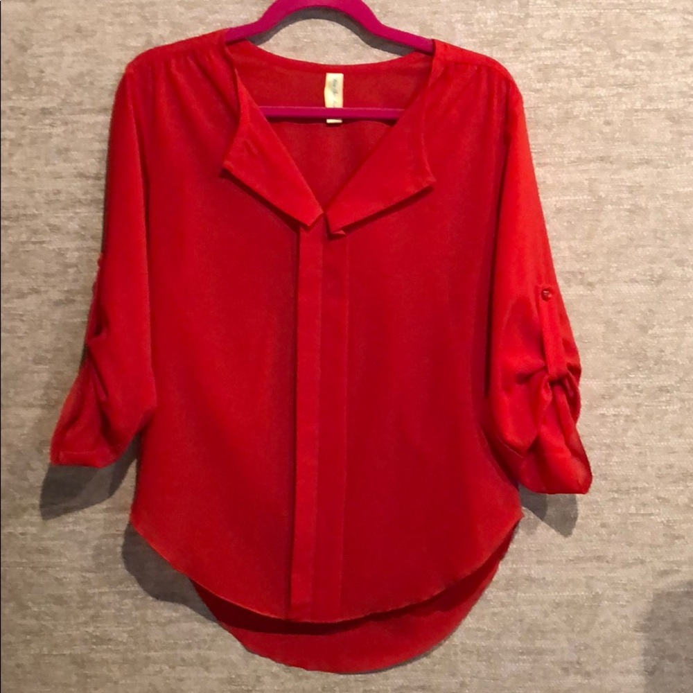 Red blouse
